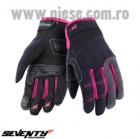 Manusi femei Urban vara Seventy model SD-C50 negru/roz– marime: XS (6) - degete tactile